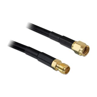 DELOCK HF RP-SMA Stecker > RP-SMA Buchse 15m CFD200 low loss