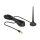 LTE / GSM / UMTS Antenne SMA Stecker 3 dBi starr omnidirektional mit magnetischem Standfuß und Anschlusskabel RG-174 2 m outdoor schwarz