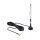 GSM / UMTS Antenne SMA Stecker 3 dBi omnidirektional starr mit magnetischem Standfuß schwarz