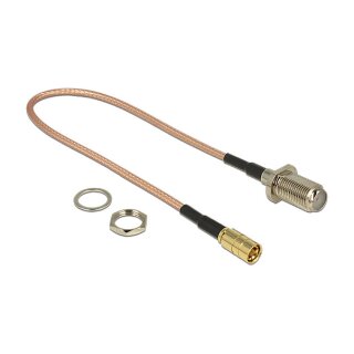 Antennenkabel F Buchse zum Einbau > SMB Stecker RG-316 25 cm