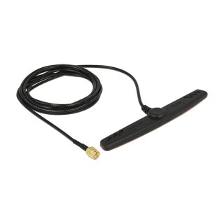 GSM UMTS LTE Antenne SMA Stecker 2,5 dBi 2 m RG-174 omnidirektional Klebemontage
