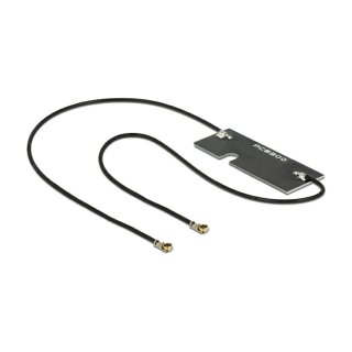 WLAN 802.11 ac/a/h/b/g/n Doppelantenne 2 x I-PEX Inc., MHF® 4L Stecker 3 - 5 dBi 1.13 2 x 15 cm PCB intern Klebemontage