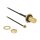 DELOCK Antennenkabel RP-SMA Buchse zum Einbau>MHF/U.FL-LP-068 kompatibl Stecker 100mm 1.13 Gewindelnge 9mm spritzwassergeschtzt