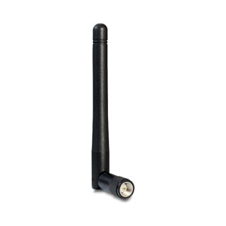 DELOCK WLAN 802.11 ac/a/b/g/n Antenne SMA Stecker 2 dBi omnidirektional mit Kippgelenk schwarz