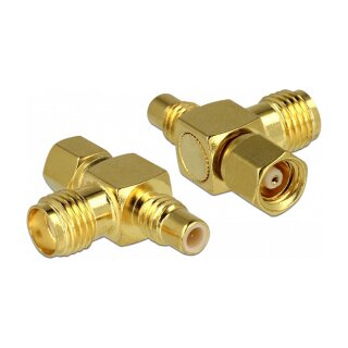DELOCK Adapter SMC Buchse > SMC Stecker > SMA Buchse T-Stck