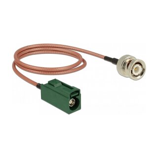DELOCK Antennenkabel FAKRA E Buchse > BNC Stecker RG-316 50cm