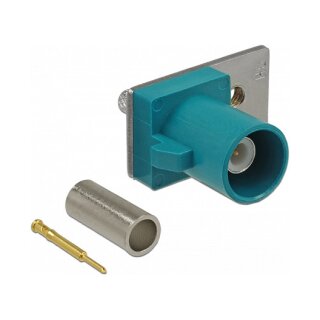 DELOCK FAKRA Z Stecker Federpin zum Crimpen 1 vorgestanztes Loch