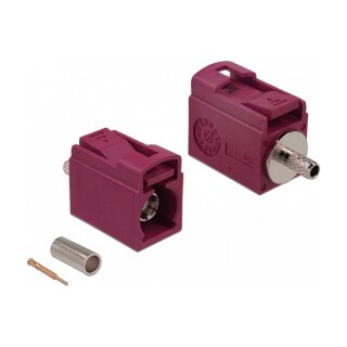 DELOCK FAKRA L Buchse 21mm kurz zum Crimpen