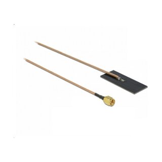 WLAN 802.11 ac/ax/a/h/b/g/n Antenne SMA Stecker 0,5 - 1,2 dBi RG-178 1 m PCB intern Klebemontage
