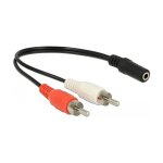 DELOCK Audio Kabel 2 x Cinchstecker zu 1 x 3.5 mm 3 Pin...