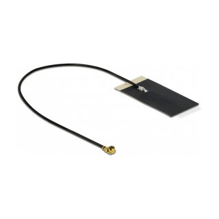 DELOCK WLAN 802.11 ac/ax/a/h/b/g/n Antenne MHF I Stecker 2.7 - 3.0 dBi 1.13 15 cm FPC intern Klebemontage