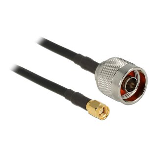 DELOCK Antennenkabel N Stecker SMA Stecker RG-58 C/U 10m