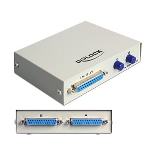 Parallel Umschalter D-Sub 25 Pin 2 Port manuell