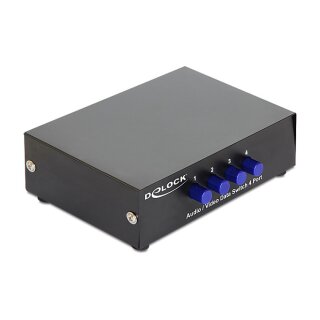Umschalter Audio / Video 4 Port manuell bidirektional