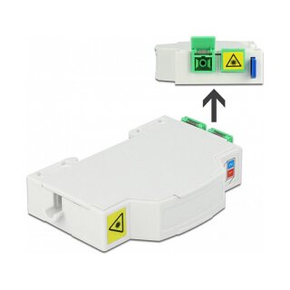 LWL Anschlussdose für Hutschiene 2 x SC Simplex oder LC Duplex