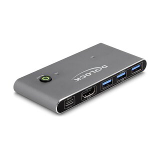 DELOCK HDMI KVM Switch 8K 60 Hz mit USB 5 Gbps