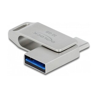 STICK DELOCK USB 3.2 Gen 1 USB-C + Typ-A Speicherstick 32GB - Metallgehuse