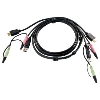 ATEN 2L-7D02UH HDMI KVM Anschlusskabel schwarz 1.8m USB 2.0