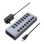 GRAUGEAR USB-HUB 7x USB 3.0 Ports + 1 USB Schnelllader...