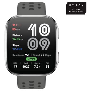 Amazfit Bip 6 Smart Watch 46mm, Farbe Holzkohle