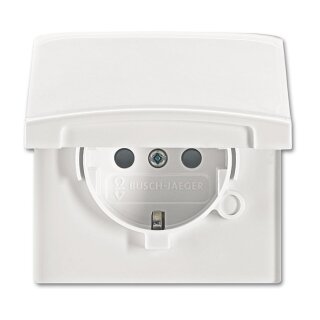 BUSCH JAEGER BJ 20 EUGKB-34-101 Steckdose Klappdeckel Allwetter wassergesch.IP44 alpinweiß