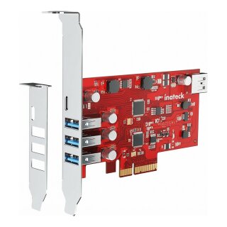 inateck PCIe Kart USB 3.2 G2, 2 USB C, 6 USB A Ports 16 Gbps