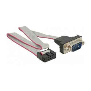 Kabel RS-232 Seriell Pfostenbuchse zu DB9 Stecker Belegung 1:1