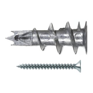 Fischer Gipskartondbel Metall GKM 12 (silber, 100 Stck, mit Schraube)