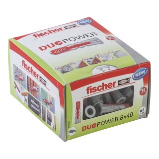 fischer DuoPower 8x40 Universaldübel-Sortiment 8 x 40 mm, 100 Stück