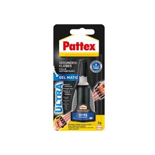 Pattex Sekundenkleber Ultra Gel, Matic, Tube mit 3g