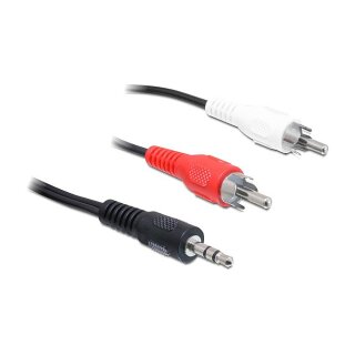 Kabel Audio 3,5 mm Klinkenstecker > 2 x Cinch Stecker 3 m