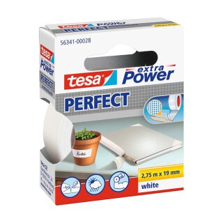 Tesa Gewebekleb. 2,75m x 19mm extra Power wei Perfekt 56341