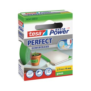 Tesa Gewebekleb. 2,75m x 19mm extra Power grn Perfekt 56341