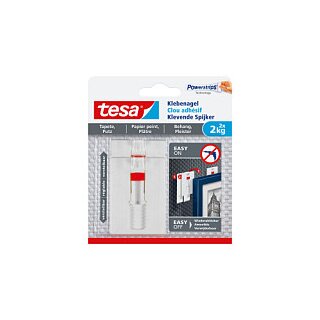1x2 Tesa Verstellbarer Klebe- nagel fr Tapeten und Putz 2 kg
