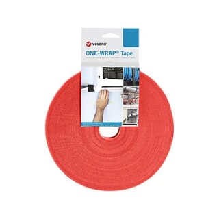 VELCRO One Wrap Band 25 mm breit, rot, 25 m