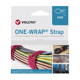 VELCRO One Wrap Strap 13mm x 200mm, 25 Stck, trkis