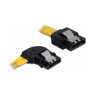 SATA 3 Gb/s Kabel gerade auf links gewinkelt 50 cm gelb