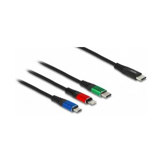 USB Ladekabel 3 in 1 USB Type-C™ zu Lightning™ / Micro USB / USB Type-C™ 30 cm