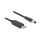 Delock M8 A-kodiert 3 Pin Serielles Anschlusskabel mit FTDI Chipsatz, USB 2.0 Typ-A Stecker zu M8 RS-232 Stecker 1,8 m schwarz