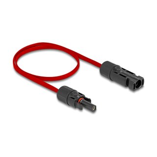 DL4 Solar Flachbandkabel Stecker zu Buchse 60 cm rot