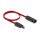 DL4 Solar Flachbandkabel Stecker zu Buchse 60 cm rot