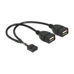 Delock USB Kabel Pin Header Buchse > 2 x USB 2.0 Typ-A...