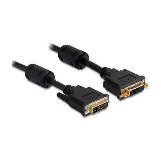 Delock Verlängerungskabel DVI 24+5 Stecker > DVI 24+5 Buchse 1 m schwarz