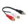 Kabel Cinch 2 x Buchse > Cinch 1 x Stecker 0,2 m