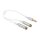 Kabel Audio Splitter Klinkenstecker 3,5 mm 3 Pin > 2 x Klinkenbuchse 3,5 mm 3 Pin 25 cm