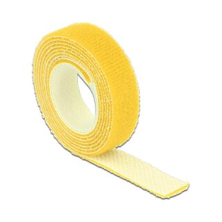 Delock Klettband auf Rolle L 1 m x B 13 mm gelb
