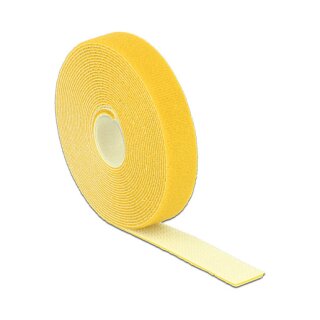 Delock Klettband auf Rolle L 5 m x B 20 mm gelb