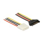 Delock Stromkabel SATA 15 Pin Buchse > 4 Pin Buchse 30 cm