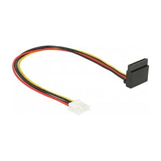 Kabel Power Floppy 4 Pin Buchse > SATA 15 Pin Buchse Metall 30 cm