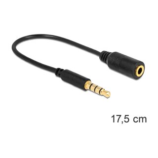 Kabel Klinke 3,5 mm 4 Pin Stecker > Klinke 3,5 mm 4 Pin Buchse (ändert die Pinbelegung)